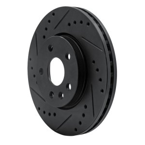 Chevrolet Bolt EUV Brake Rotor (1) - Front Left - R1 Concepts - Drilled & Slotted - Black - `11-`23